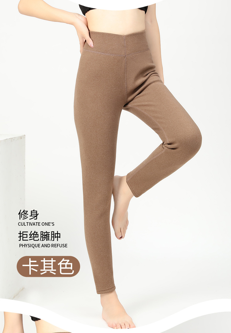 批发加绒保暖裤女秋冬加厚护膝打底裤高腰大码宽松棉裤绒裤女代发详情18