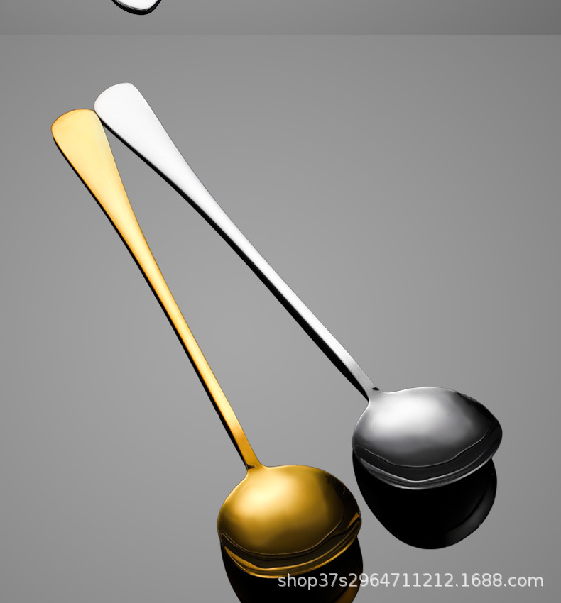 跨境410不锈钢加长沙拉勺沙拉叉酒店餐厅大号沙律勺叉公用勺叉详情8