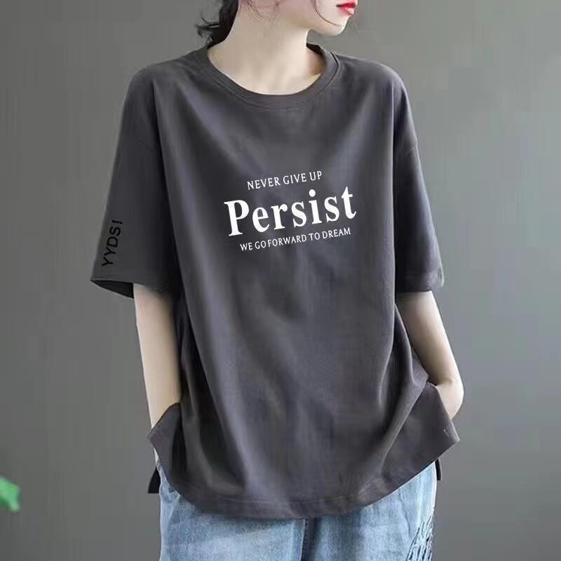 清仓捡漏~尾单大牌剪标专柜撤回外贸大码女装短袖中长款印花t恤女详情7