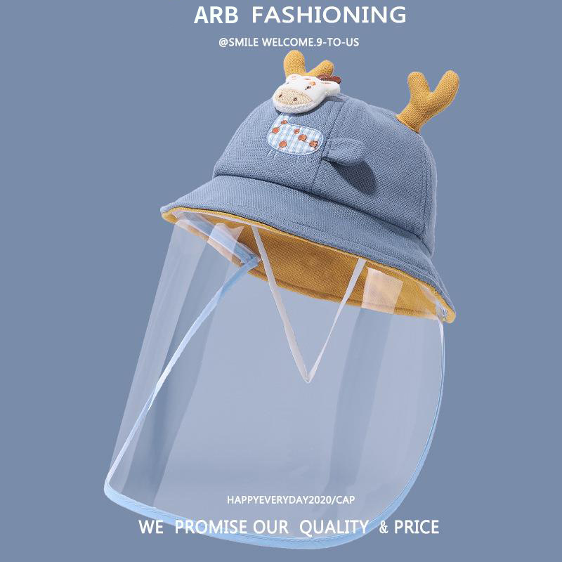 婴儿防护面罩0岁儿童宝宝防护帽防飞沫隔离外出帽子秋冬一岁详情12