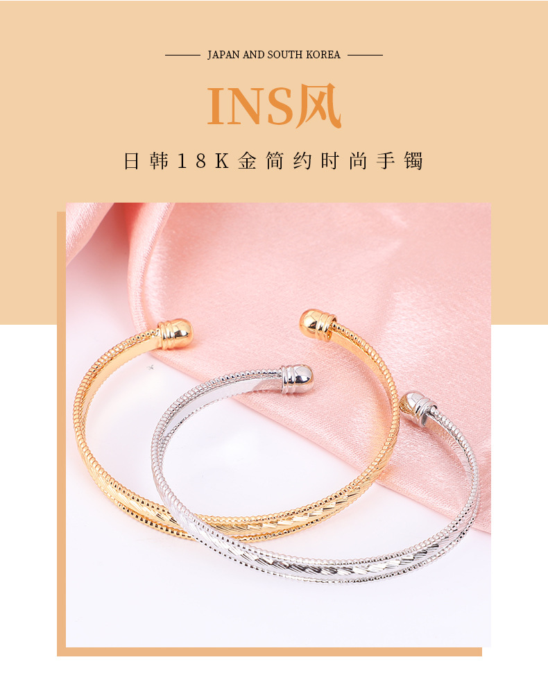 Light luxury copper-plated 18k gold-plated bracelet, with a high-end feel and a niche style. This bracelet is versatile and does not fade. Wholesale from a jewelry manufacturer pic 3