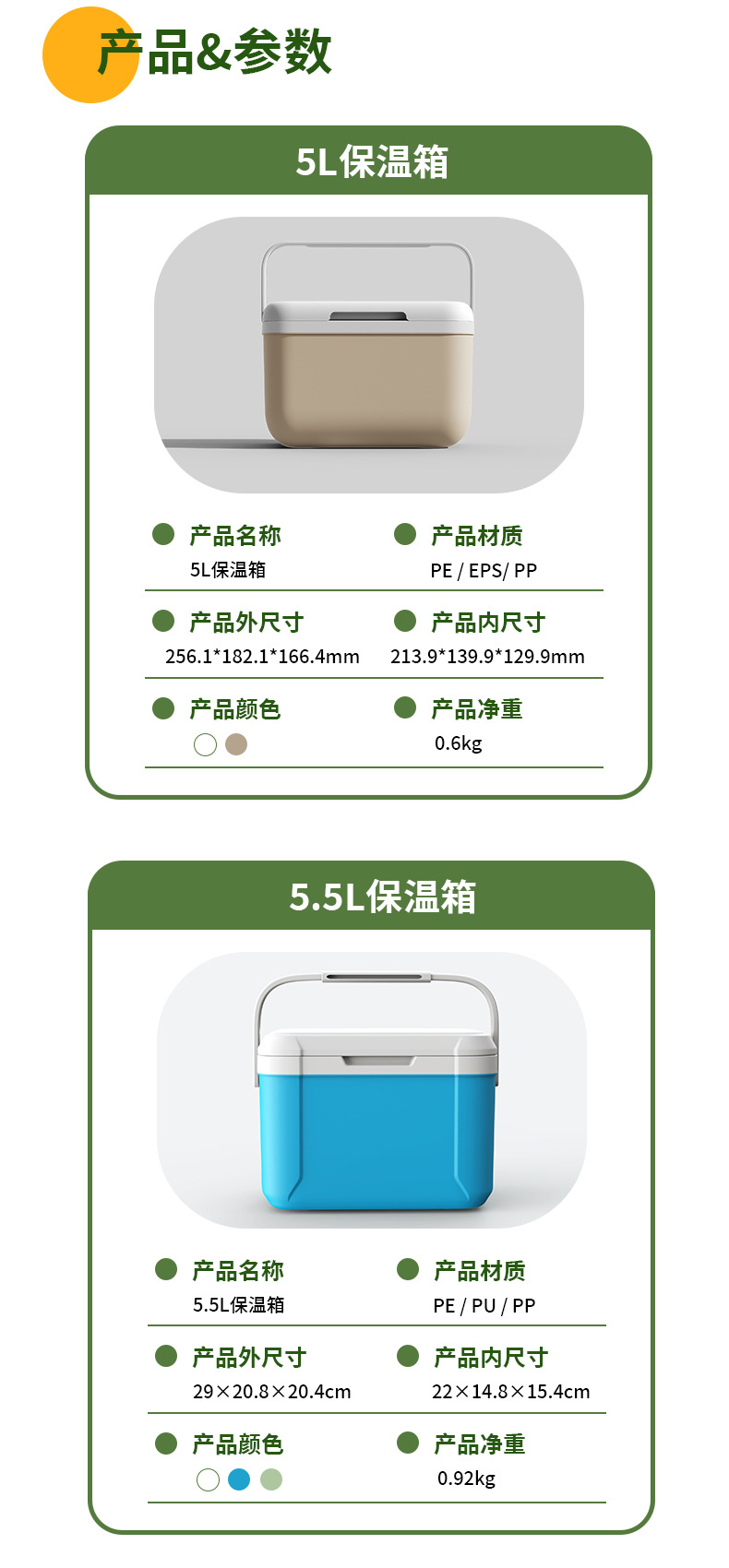 Outdoor insulated box, ice cube refrigeration, camping vehicle ice bucket, commercial stall fishing, portable food preservation freezer pic 16