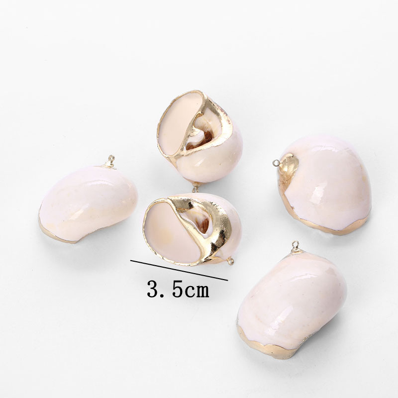 Gold-rimmed natural shell popular bracelet accessories, small conch light luxury, niche semi-finished diy accessory materials pic 9