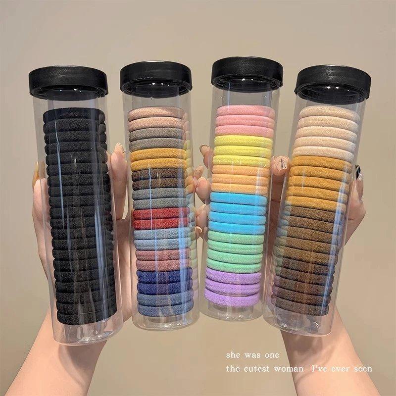 简约基础百搭头绳高弹力扎头发橡皮筋女高马尾发绳发耐用发圈头饰详情1