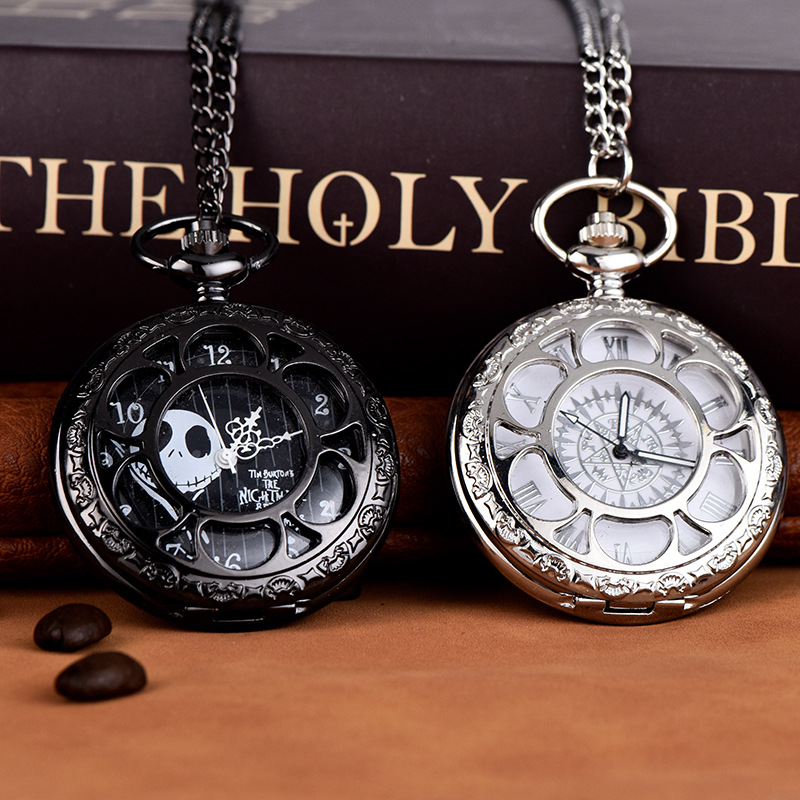 Hollow petal pocket watches, various styles of pocket watches, large alloy quartz watches, flip cover wall watches, one-piece consignment pic 5