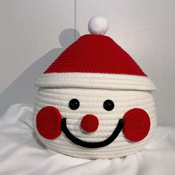 零食棉线收纳筐编织卡通家用客厅茶几储物床头钥匙桌面整理收纳篮详情6