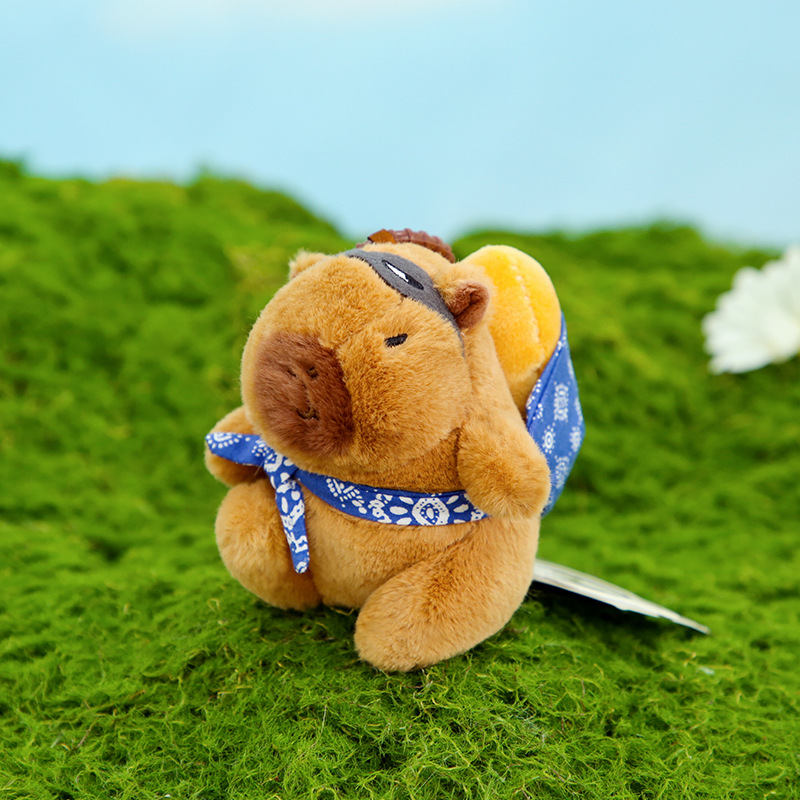 正版卡皮巴拉公仔可爱拉线水豚啪啪圈毛绒玩具挂件美拉德鼻涕玩偶详情13