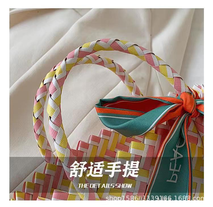 国潮斜编包手工沙滩包手提编织包拍照手礼包口袋包源头厂家手提包详情6