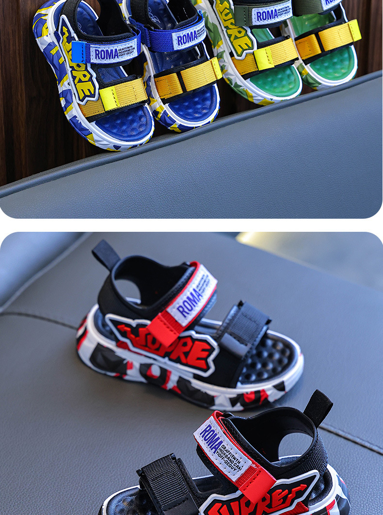 男童凉鞋2024新款夏季中大童韩版小男孩鞋子休闲软底儿童沙滩鞋潮详情17