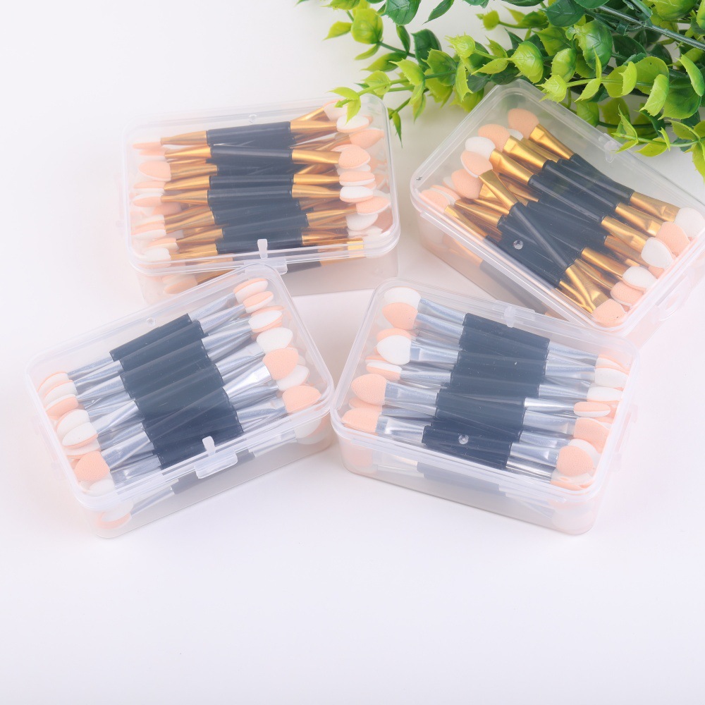 双头海绵眼影棒迷你眼部化妆刷遮瑕棒美妆工具盒装便携迷你一次性详情4