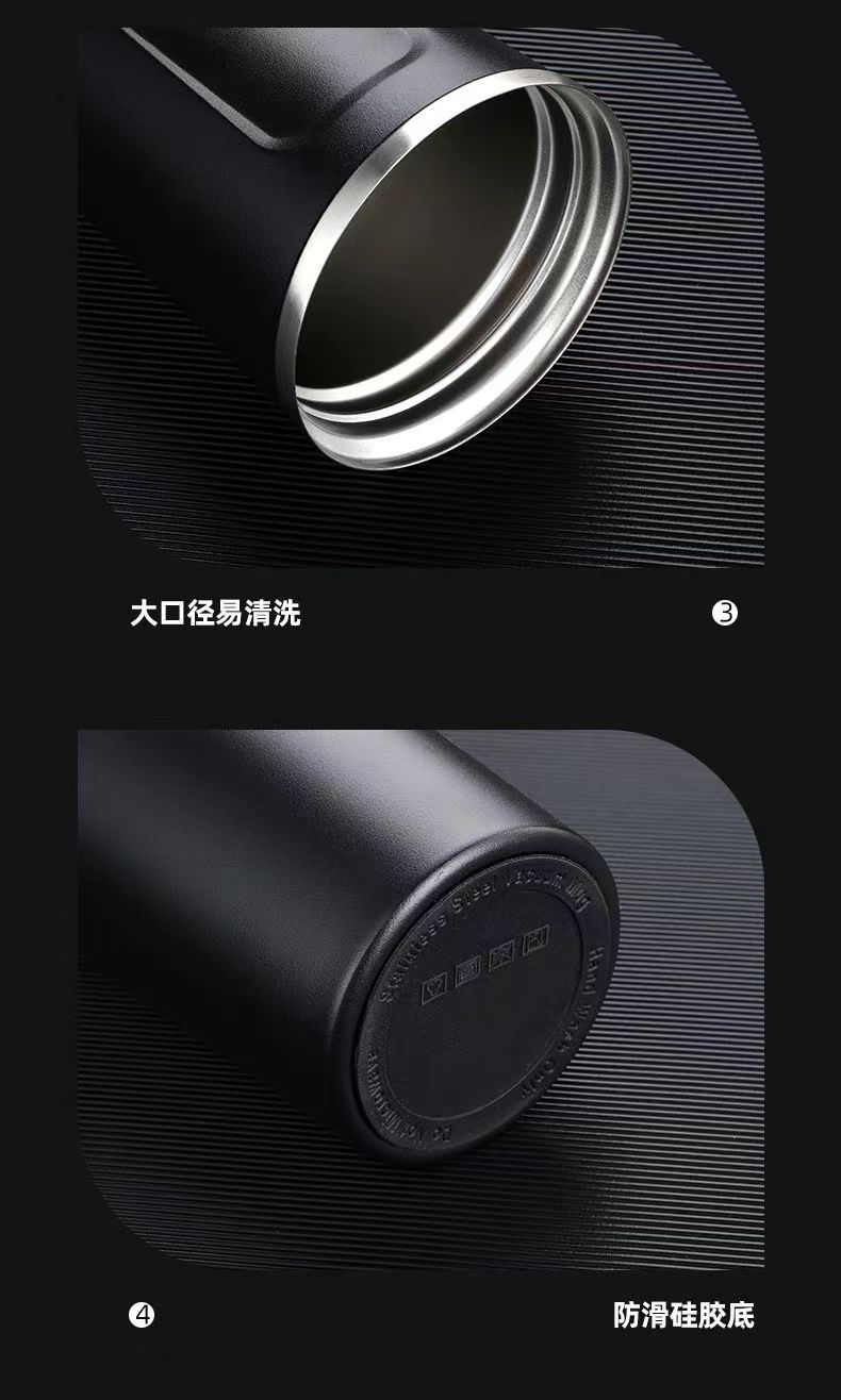跨境简约不锈钢车载咖啡杯商务便携真空随行杯办公直饮保温杯现货详情17