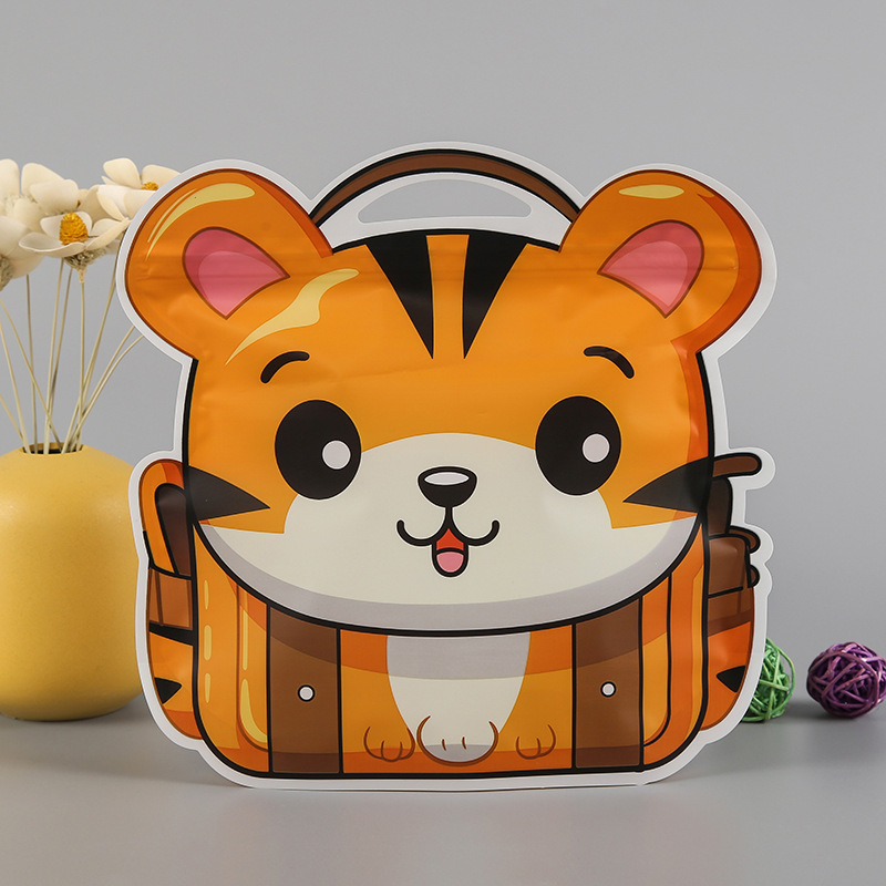 Creative cartoon self-sealing bags for food, self-sealing bags for dried fruits and snacks, self-standing bags for melon seeds and nuts, in stock pic 11