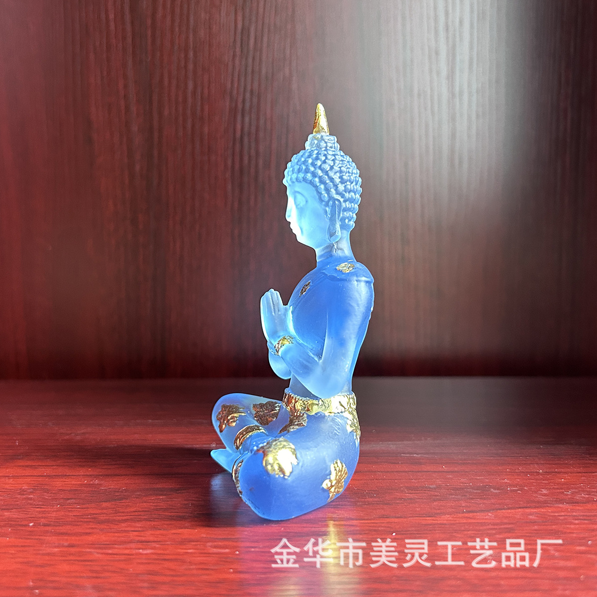 水琉璃佛像合手坐佛跨境热销禅意居家饰工艺品泰式印度佛树脂摆件详情10