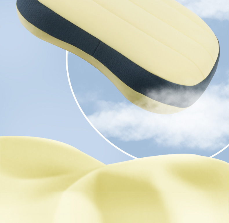 The new inflatable beach pillow, outdoor camping pillow, office pillow, cool inflatable sleep pillow is portable and foldable pic 2