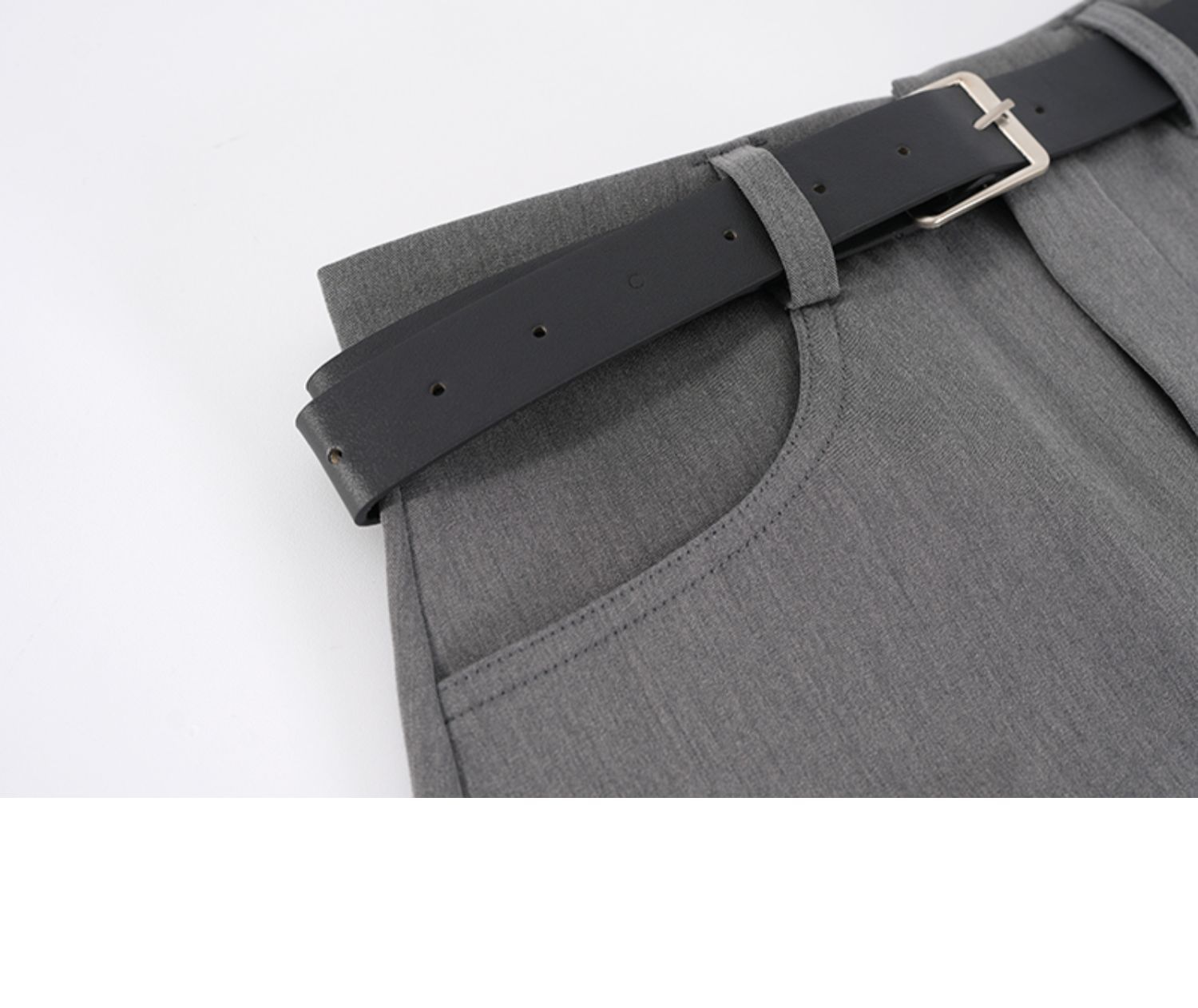 灰色学院风西装半身裙女春秋2024新款高腰a字短裙气质显瘦包臀裙详情20