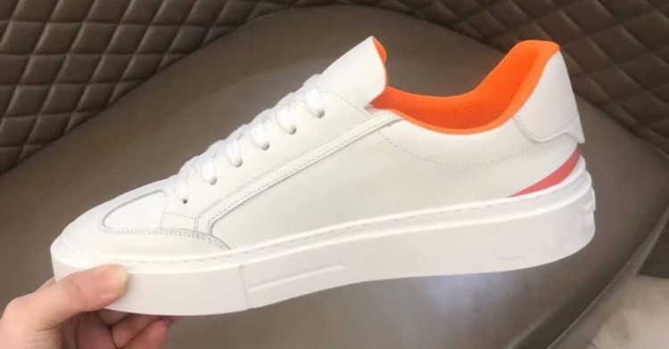 真皮男板鞋欧洲站拼色系带小白鞋平底牛皮防臭黑色时尚休闲单鞋潮详情7