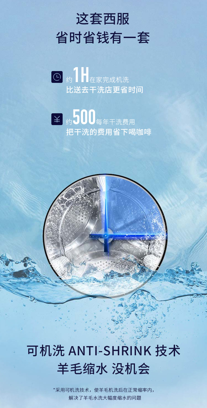 可机洗羊毛男士西裤男商务正装裤直筒西装裤男上班休闲长裤职业装详情7