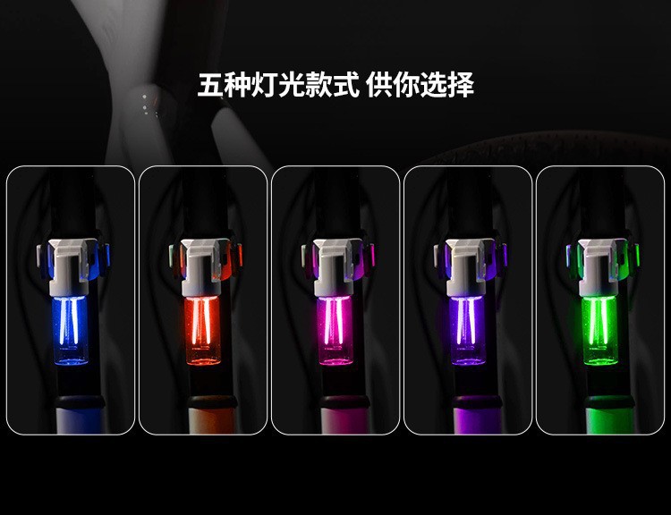 High-transparency glass taillights for bicycles, 360° visible safety USB warning lights, waterproof and long-lasting night riding equipment pic 3