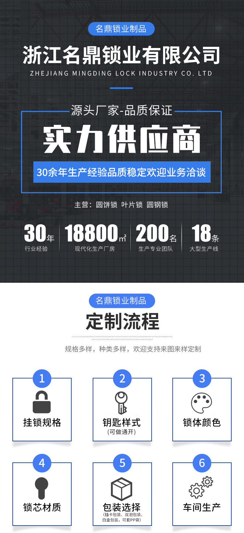 Factory wholesale iron padlocks, stainless steel imitation square blade locks, chrome-plated locks, open and open exterior anti-theft and anti-picking chains pic 1