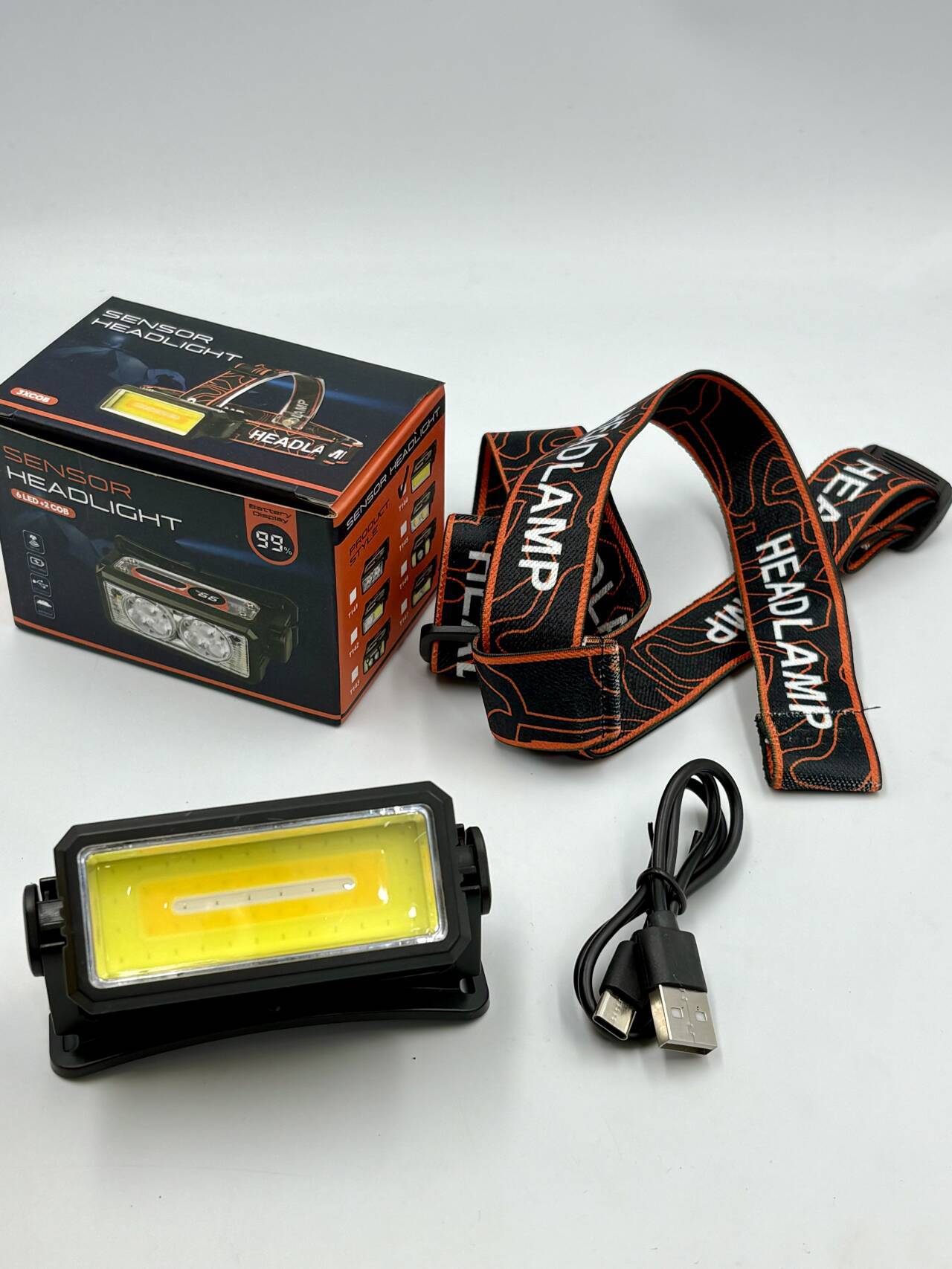 Faros recargables al aire libre pantalla inteligente running fishing faros LED luz fuerte faros luz ligera pic 18