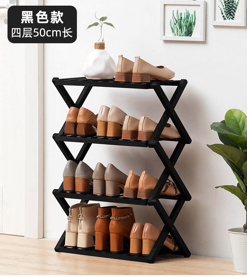 简易鞋架子鞋柜木制宿舍占地小放家门口多层防尘入门鞋架子收纳架详情17