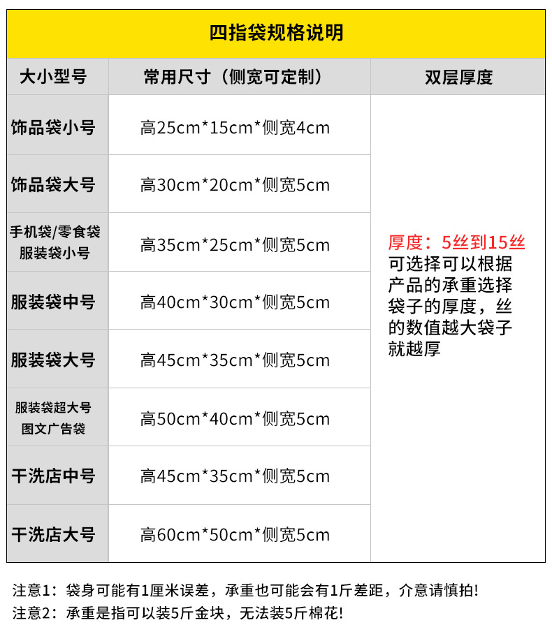 塑料袋定制logo食品级打包透明方便背心超市购物口袋一次性袋子详情3