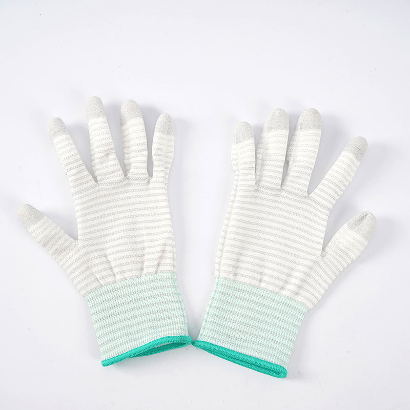PU finger and palm coating nylon carbon fiber anti-static gloves, exclusively for men and women in the electronics factory workshop, for dust-free operation pic 9