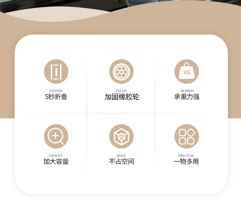 手拉购物车可伸缩购物包大容量超市带轮手提袋买菜小拉车轻便详情5