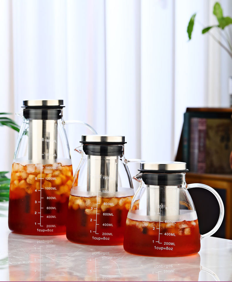 家用大容量冷萃壶咖啡冷泡壶耐高温玻璃泡茶壶过滤冲茶果汁咖啡壶详情20