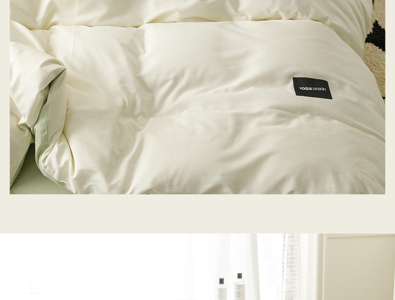 全棉100纯棉四件套轻奢简约长绒棉床单被套无印风学生宿舍三件套4详情16