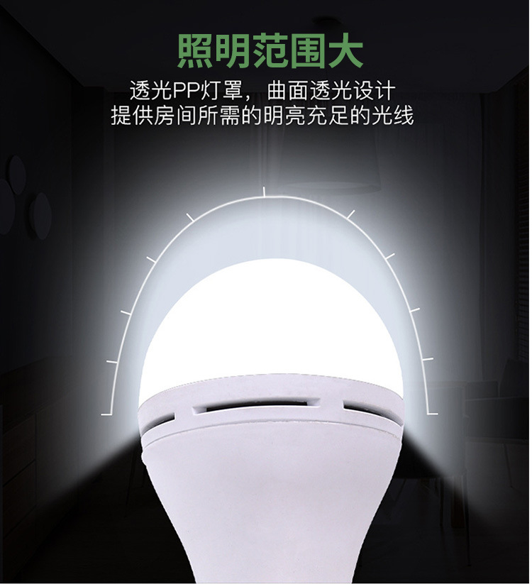 Jiuliang DP intelligent constant current emergency bulb, ambient light, fire light, 12V waterproof and dustproof pic 9