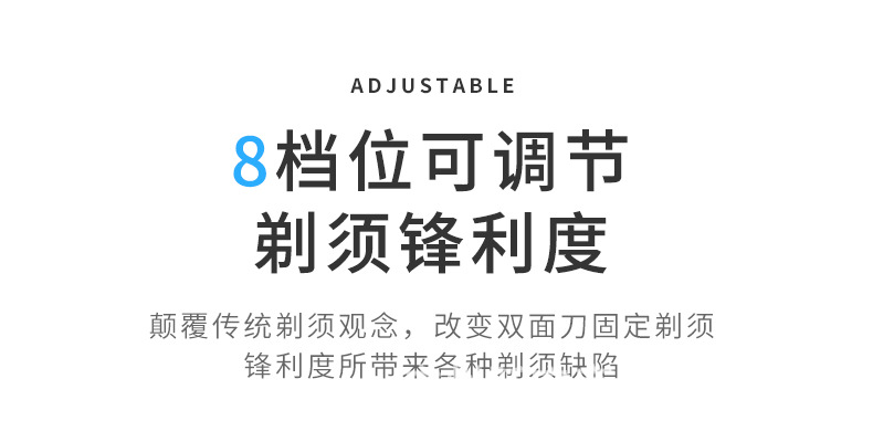 潮科剃须刀手动刮胡刀男士升级版可调锋利度老式剃头胡须双面刀架详情6