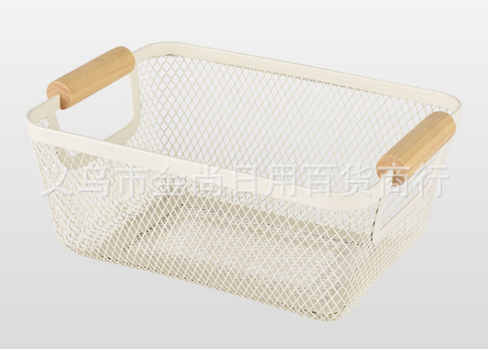 New multi-functional hollow iron frame storage basket, sundries storage basket, bathroom desktop, kitchen fruit and vegetable storage basket pic 1