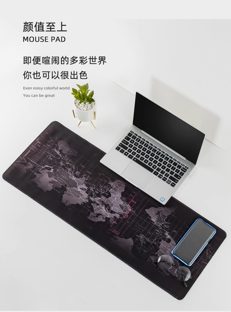 Guangfengyuan Large Mouse pad with office shortcut keys, large and long gaming and e-sports desk mat, National trend creative thickened version pic 9