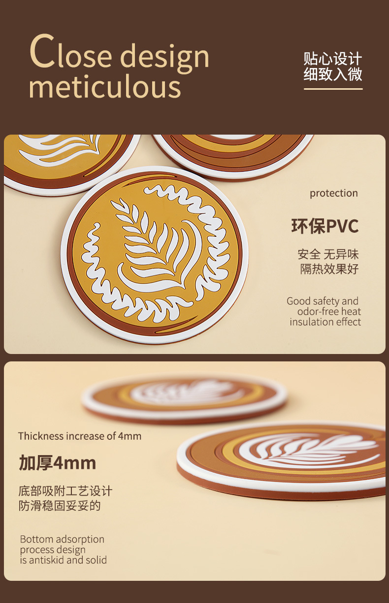طقم أكواب القهوة عبر الحدود (I) عازل حراري خفيف من طراز PVC (PVC) pic 12