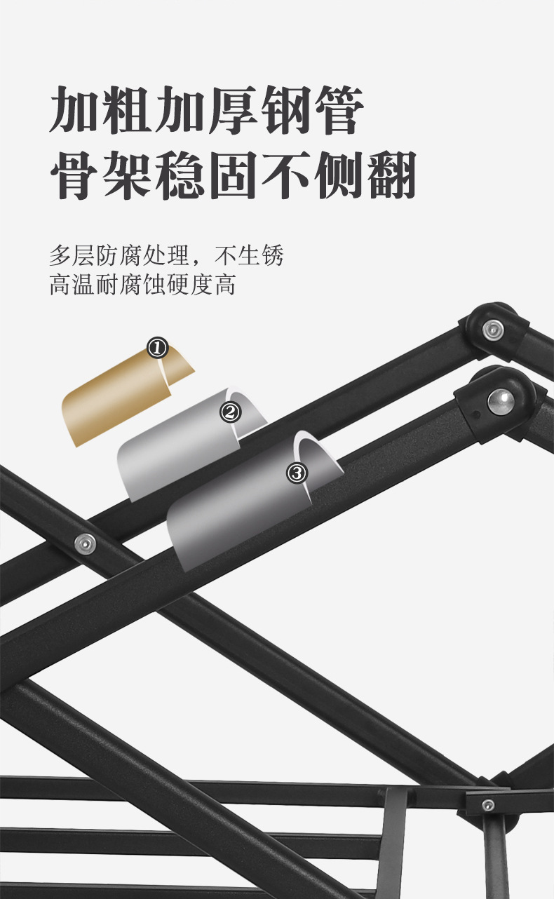 2023新款户外拖车折叠营地车购物露营野营地小推车摆摊小推拉货车详情8