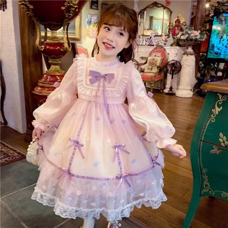 女童洛丽塔公主裙春装2024新款洋气儿童蓬蓬网纱连衣裙女孩生日裙详情7