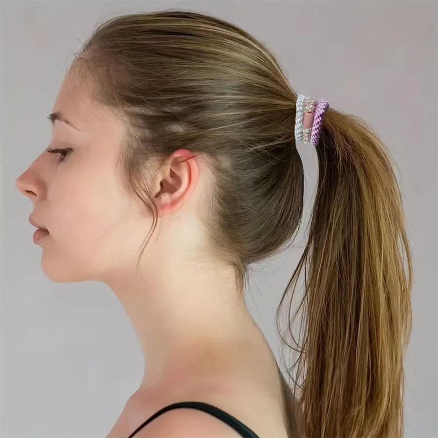 High-end elastic hair ties mixed with fashionable and high-end ponytail strings, 15 hair ties in a can, wholesale of hair bands and hair accessories pic 8