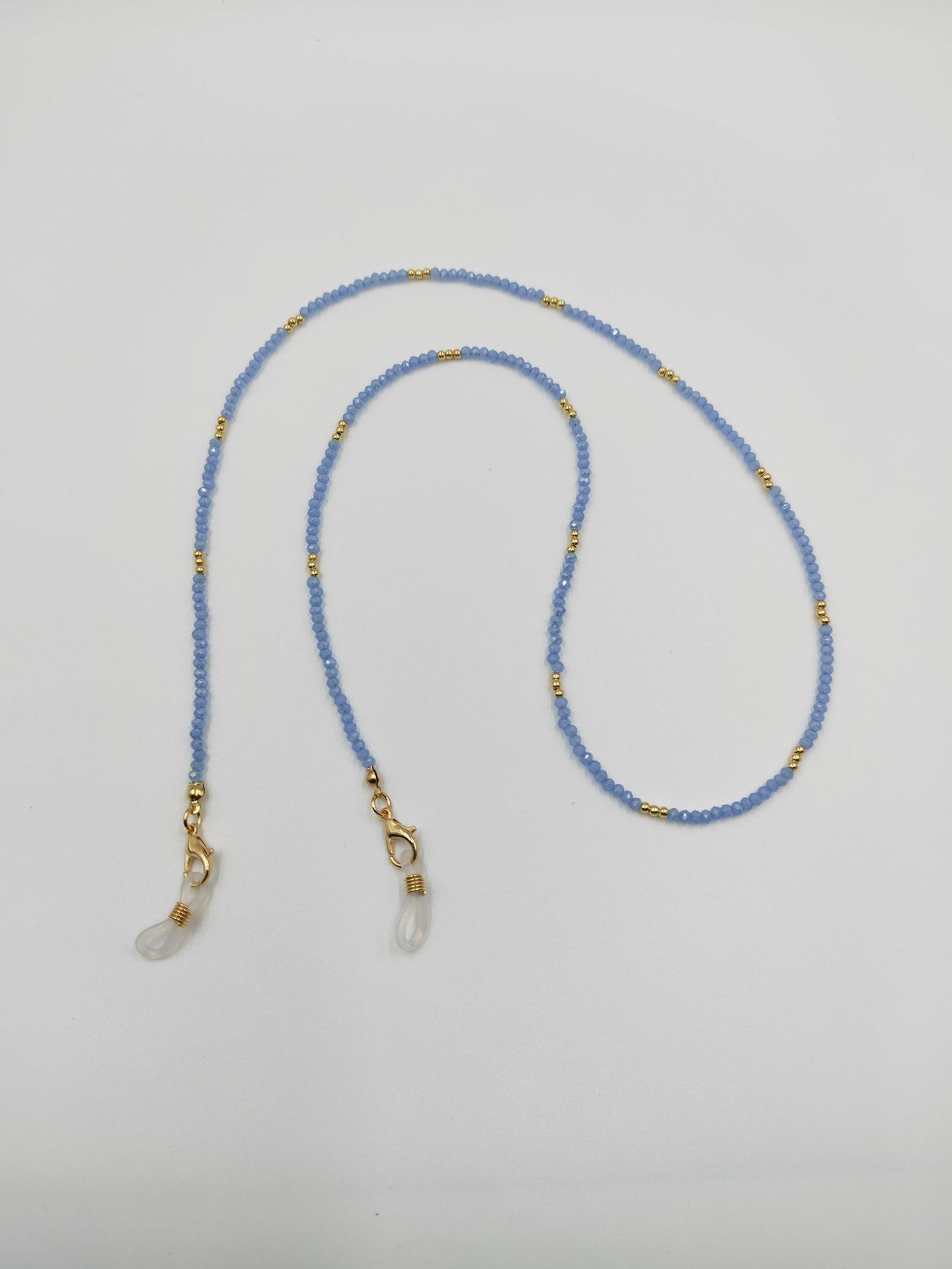 韩版时尚水晶夹金珠串珠眼镜链口罩链挂脖耳机挂链女项饰厂家直销详情8