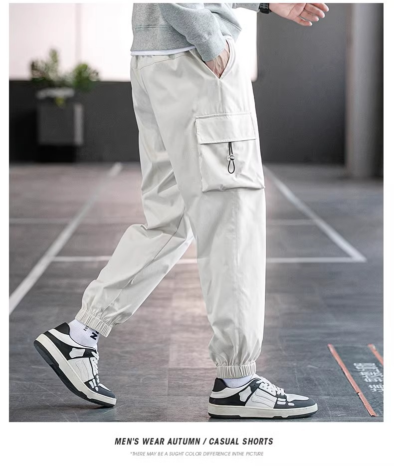 工装裤男士宽松大码男裤夏季2024新款胖子肥佬休闲束脚裤子男秋季详情18