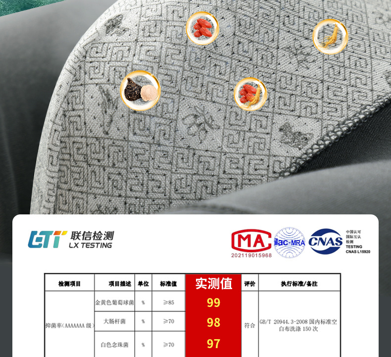 【3条装】男士内裤7A级抗菌四角裤大码男生平角裤高档男款短裤详情3