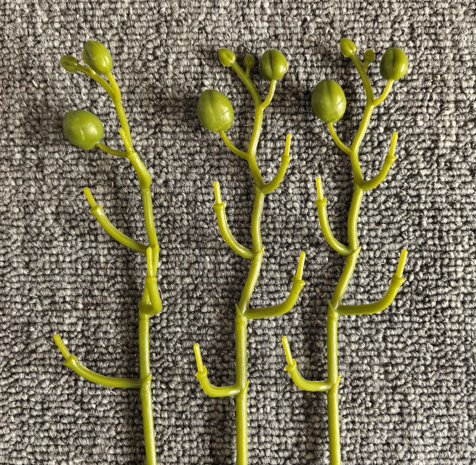 蝴蝶兰仿真花杆4头9头塑料插花植物花枝配件办公文化园艺装饰详情24