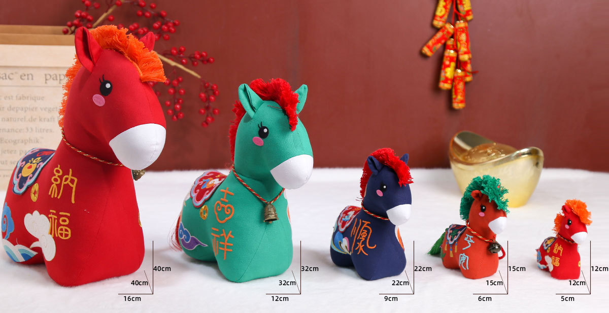 2026 Year of the Horse mascot figurine company Annual meeting souvenir, New Year zodiac doll gift, Chinese-style doll pendant pic 6