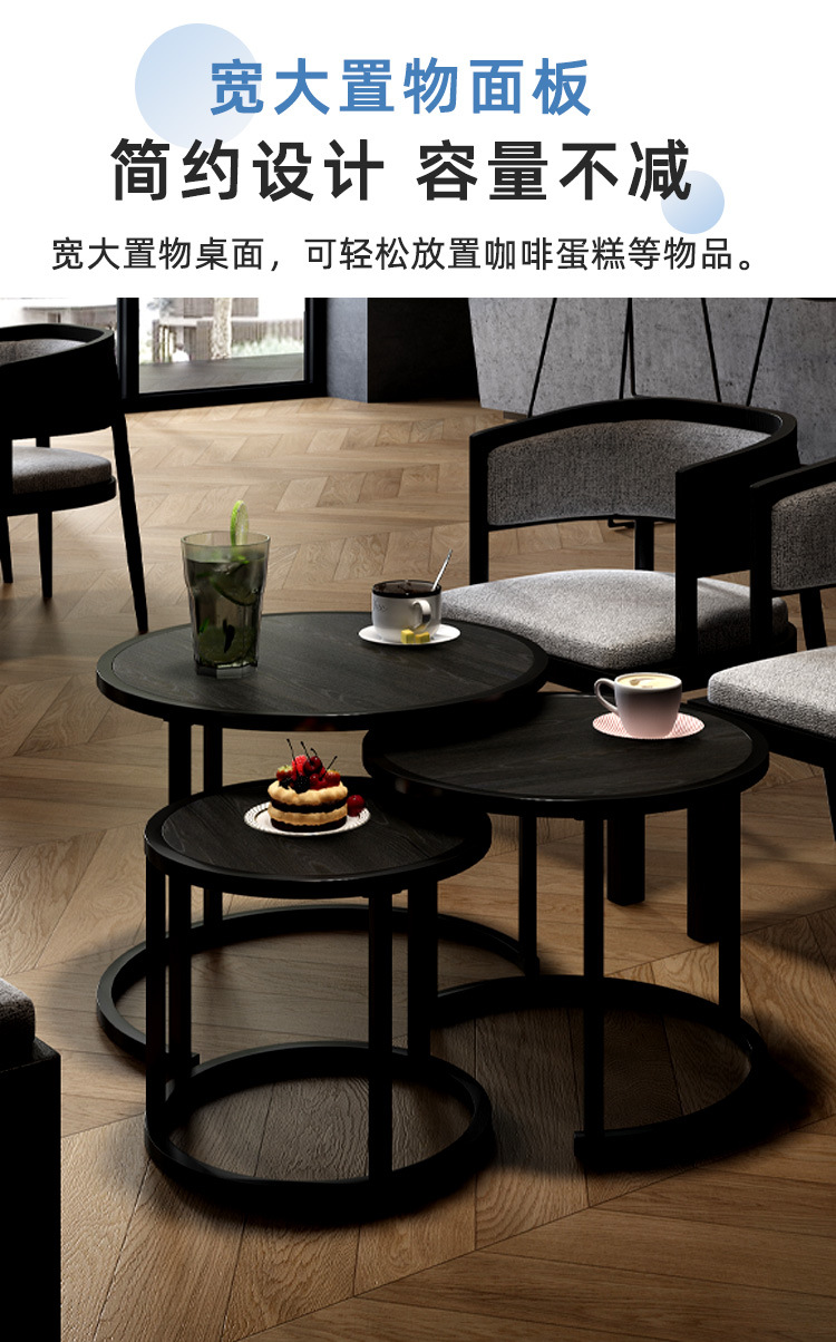 茶几简约现代小户型网红轻奢金属可移动卧室小圆桌子客厅家用边几 pic 6