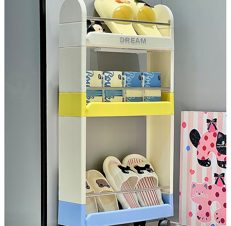 缝隙超窄柜冰箱外侧厨房卫生间浴室置物架洗衣机边收纳夹缝置物架详情4