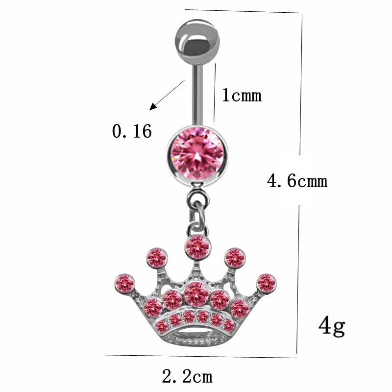 跨境热销316不锈钢合金光球肚脐环脐扣外牙脐钉欧美人体穿刺饰品详情16