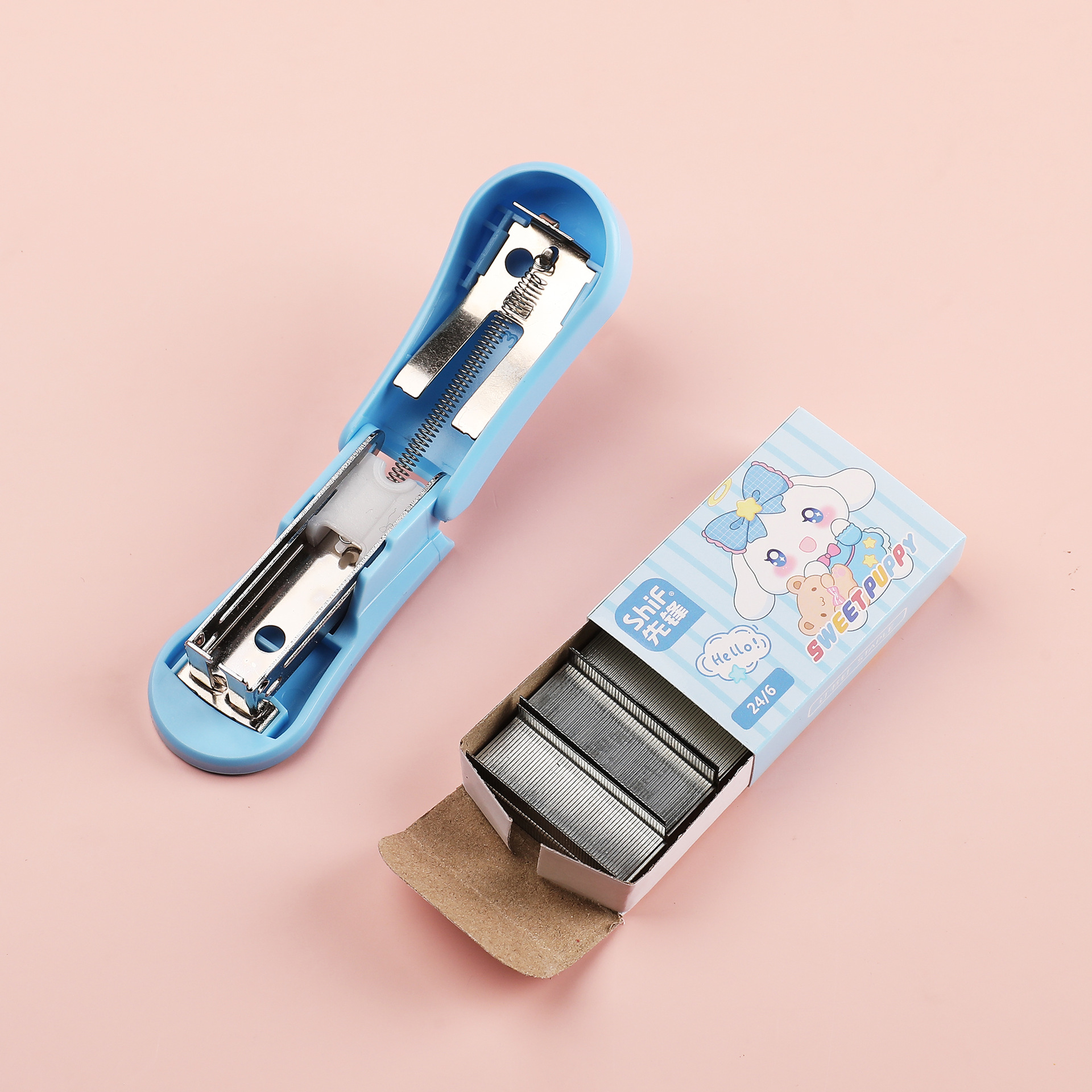 Pioneer 7141 Mini Stapler Set of 2 pieces, 12-pin cartoon stapler for primary school students wholesale pic 6