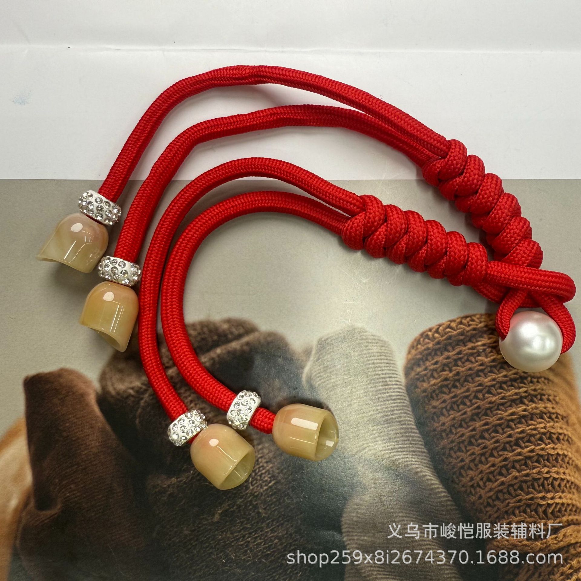 中式盘扣珍珠国风纽扣流苏中国结大衣对扣羽绒毛衣唐装汉服扣子详情20