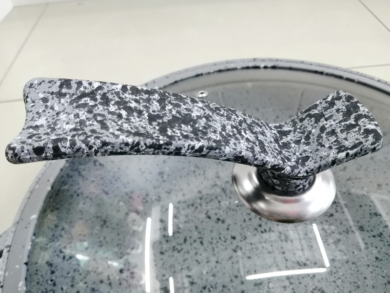 Double-ear non-stick, double-bottom granite cast aluminum wok, flat pan, hot pot, multi-functional pot, fire, electric, universal WOK pic 8