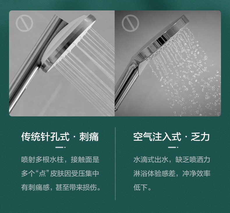 黑武士五档增压花洒淋浴器喷头浴室洗澡手持便携式多功能节能手喷详情9